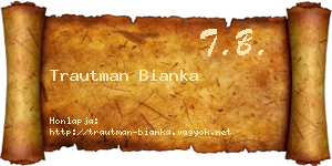 Trautman Bianka névjegykártya