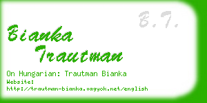 bianka trautman business card